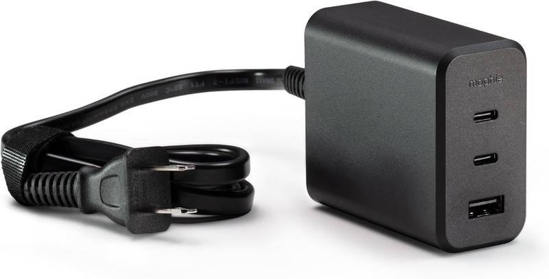mophie USB-C PD 100W GaN Charger + USB-C to USB-C Cable (Black)
