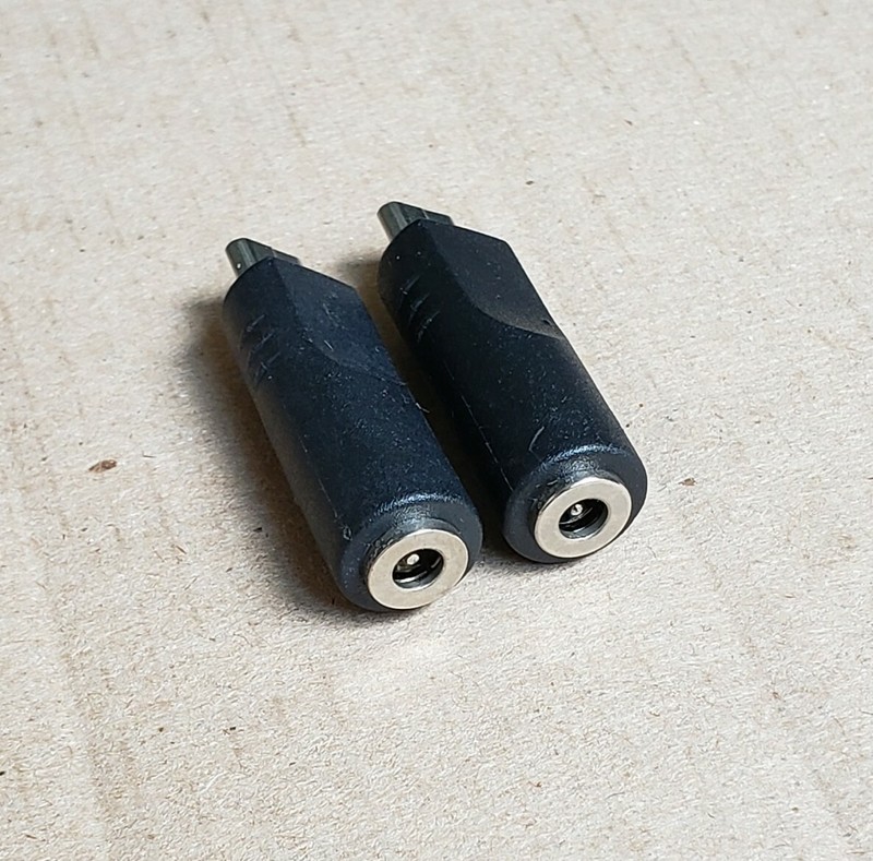 2 PCs DC Female to Micro USB Male Power Charger Adapter 3.5*1.1mm connector