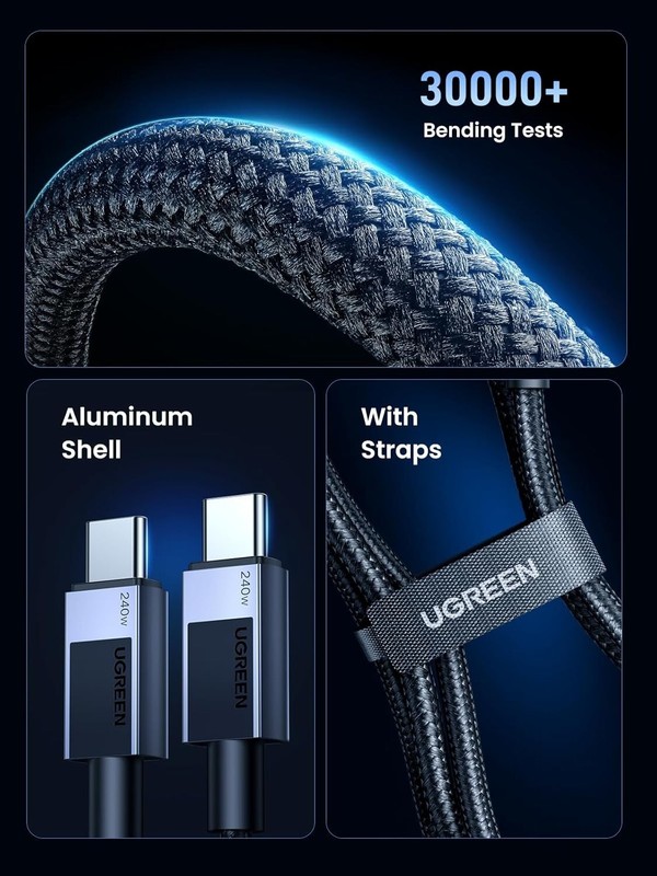 UGREEN 240W USB C to USB C Fast Charging Cable for All USB Phones / Devies gallery