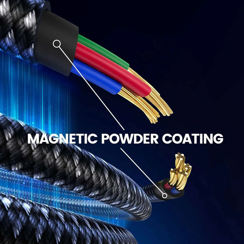 USB-C To USB-C 240W Magentic Coiled ⚡️ Fast Charging Cable (1.5 m, 4.92 ft) ⚡️ gallery