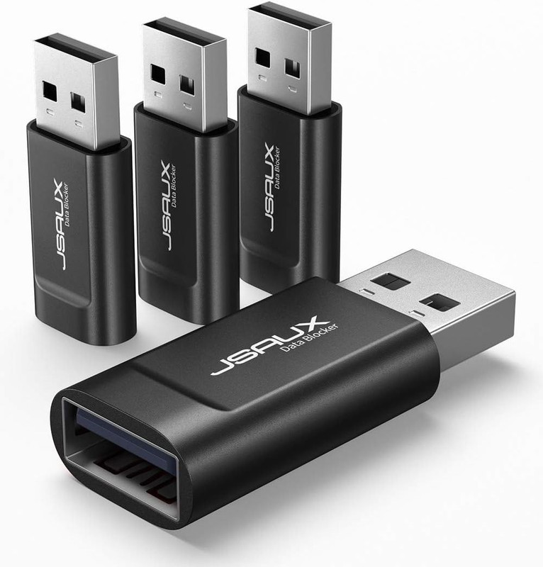 JSAUX USB Data Blocker, (4-Pack) USB-A Defender Only for Quick Charge, Protect a