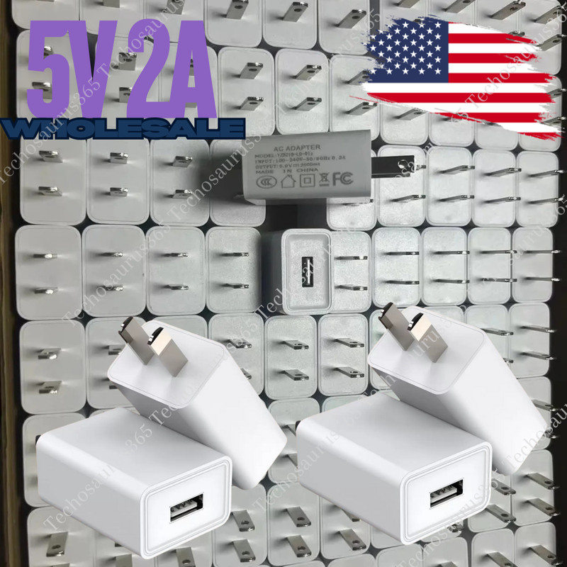 Bulk Lot 5V 2A USB Port Jack Wall Charger 5 Volt v 2 Amp AC to DC Power Adapter