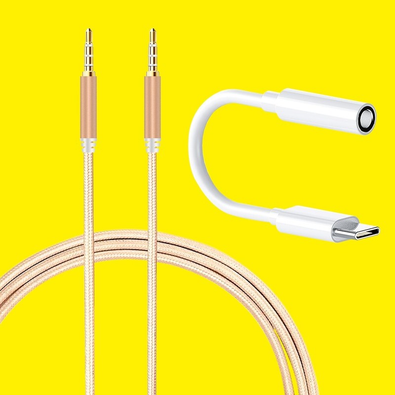 Fit Google Pixel High Quality Type C 3.5mm Audio Cable & DAC Chip+Aux Cable NEW