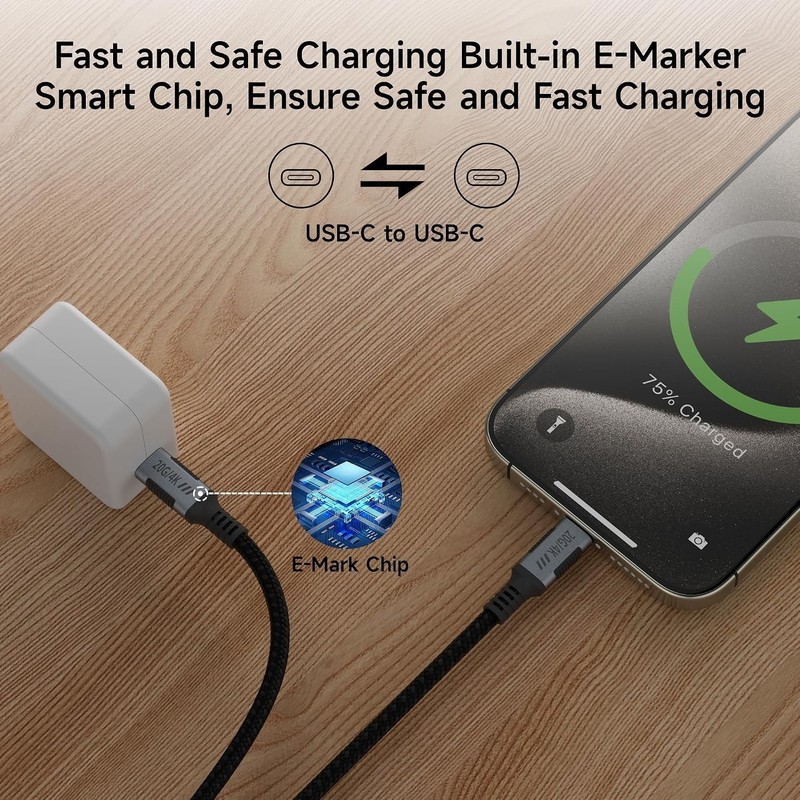 USB C Long Cable 20 FT 2Pack,USB C 3.2 Gen 2x2 20G gallery
