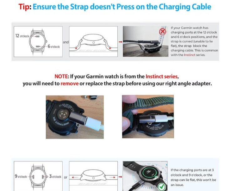 USB C to Garmin Watch Charger Cable Adapter 4-Pack,Type-C Garmin Charging Cord A gallery
