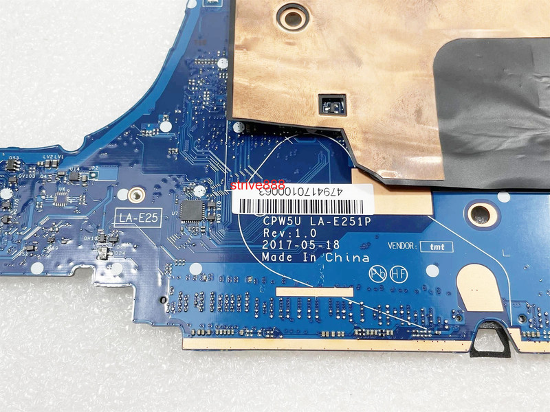 For HP ZBook 15 G4 with I7-7820HQ CPU Motherboard LA-E251P 921018-001 921018-601 gallery