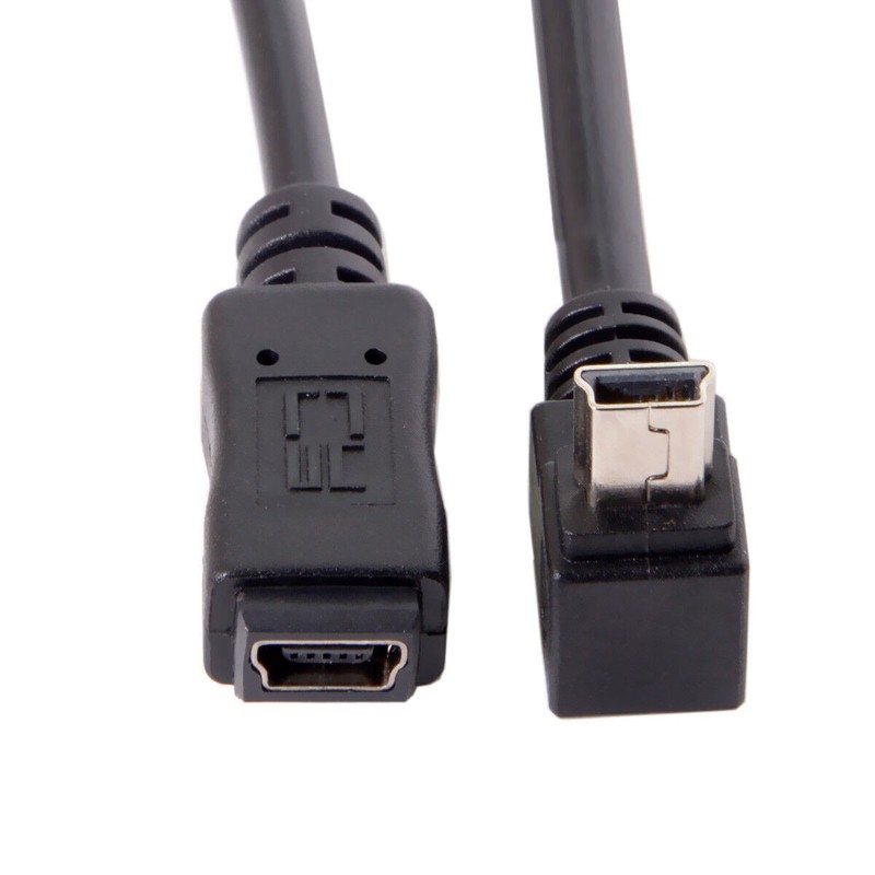 GPS Mini USB B TYPE 5P 90D Up Direct Angled Male to Female Extension Cable gallery