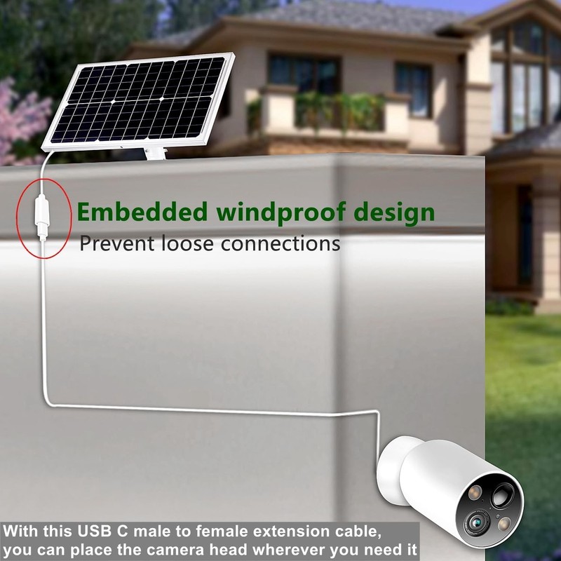 20ft Windproof USB-C Extension Cable, Type C Male to Female Charging Extender Co gallery