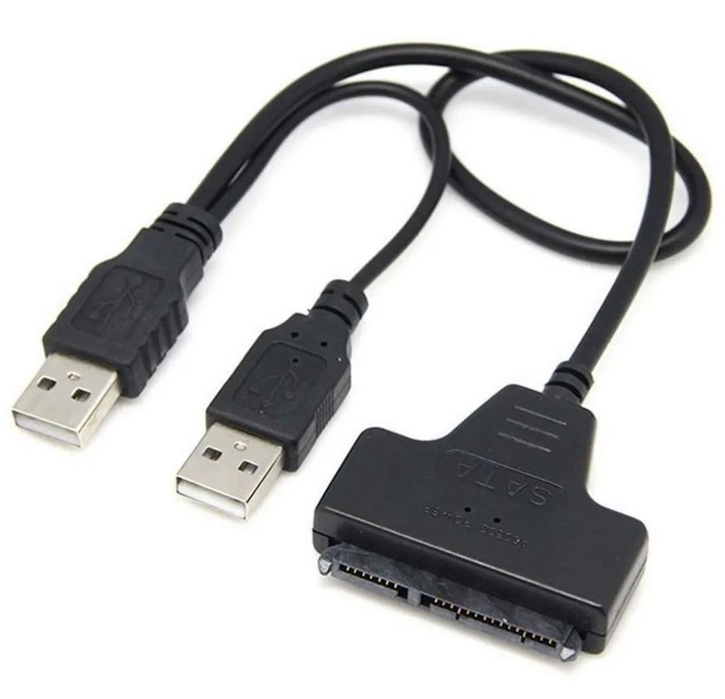 SATA to USB 2.0 Adapter Cable for 2.5″ Hard Drive HDD Laptop Data Recovery Power