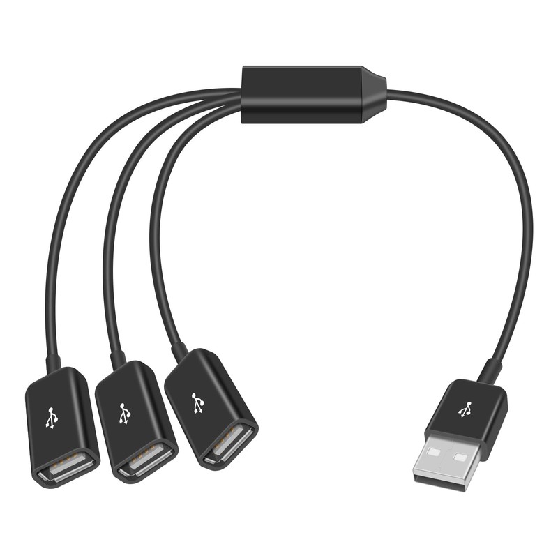 USB A Splitter Cable 1FT/30cm, Tpye Power Splitter Cable Support Charg and Da... gallery
