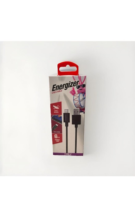 Energizer USB Cable, Type-C, 6 Feet