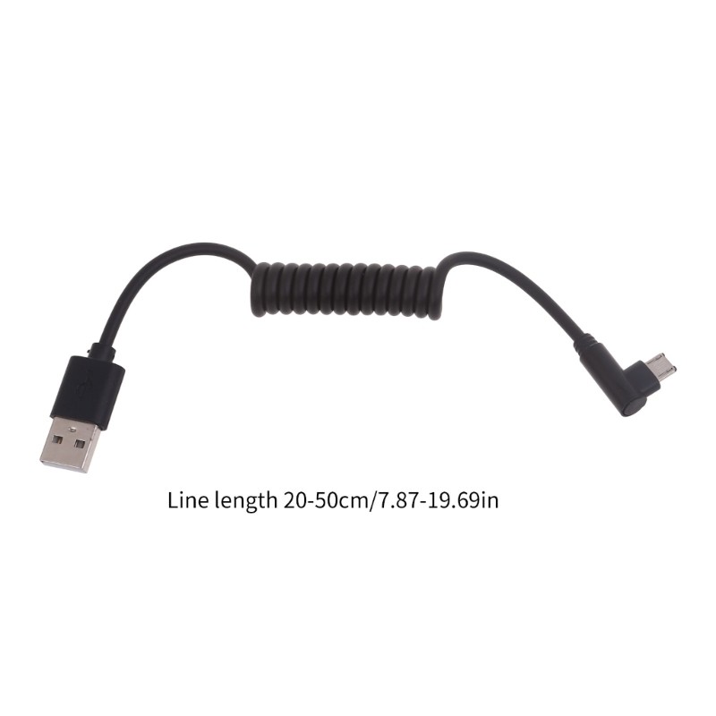 60W Charging Cable Spring Coiled Extension Cord Data Cord for Phone 20cm-50cm gallery