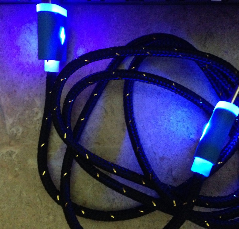 FLASH LED BRAIDED LIGHT Data Cable charger FOR Apple iPhone 8 7 6 5 4s micro usb