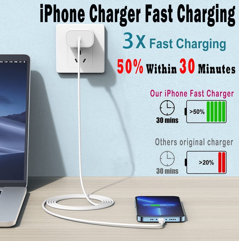iPhone Charger Fast Charging,iPhone Fast Charger 2Pack Type C Fast Charger Bl... gallery
