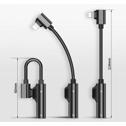 Headphone Adapter Earphone Jack Charger Port Splitter Mic for Smartphones gallery