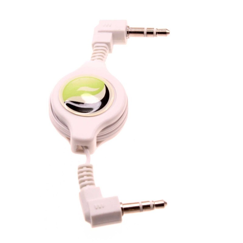 Retractable Aux Cable 3.5mm Adapter Car Stereo Aux-in Audio Cord for Cell Phones