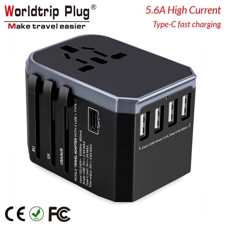 Worldtrip Plug Universal Plug Adapter Multifunctional Type C EU US UK AU Travel
