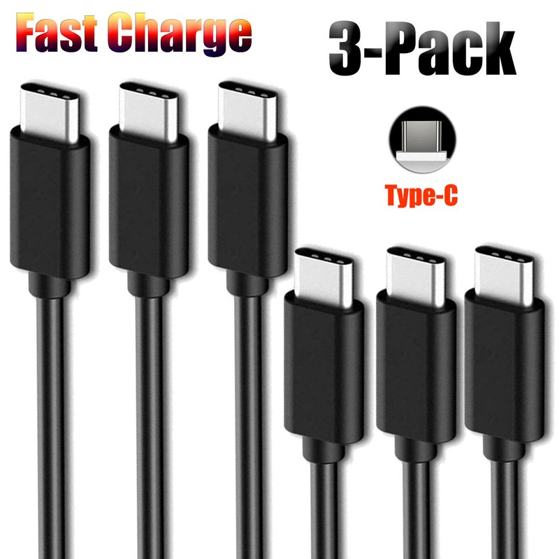 3 Pack 3FT USB-C to USB-C Cable Fast Charge Type C Charging Cord Rapid Charger