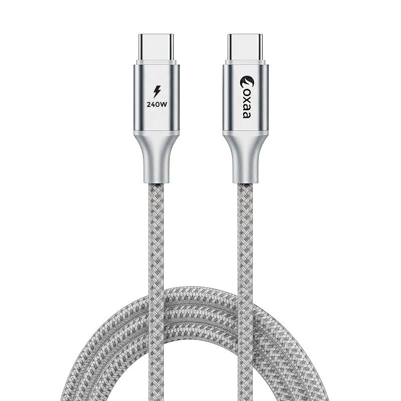 OXAA 2M USB C to USB C Magnetic Cable Bundle (240W) 2 Pack OXCB1401 Silver | New gallery
