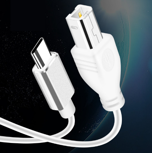 2m Type-c To USB2.0 Type-B Square Mouth Extension Line Printer Connection Cable