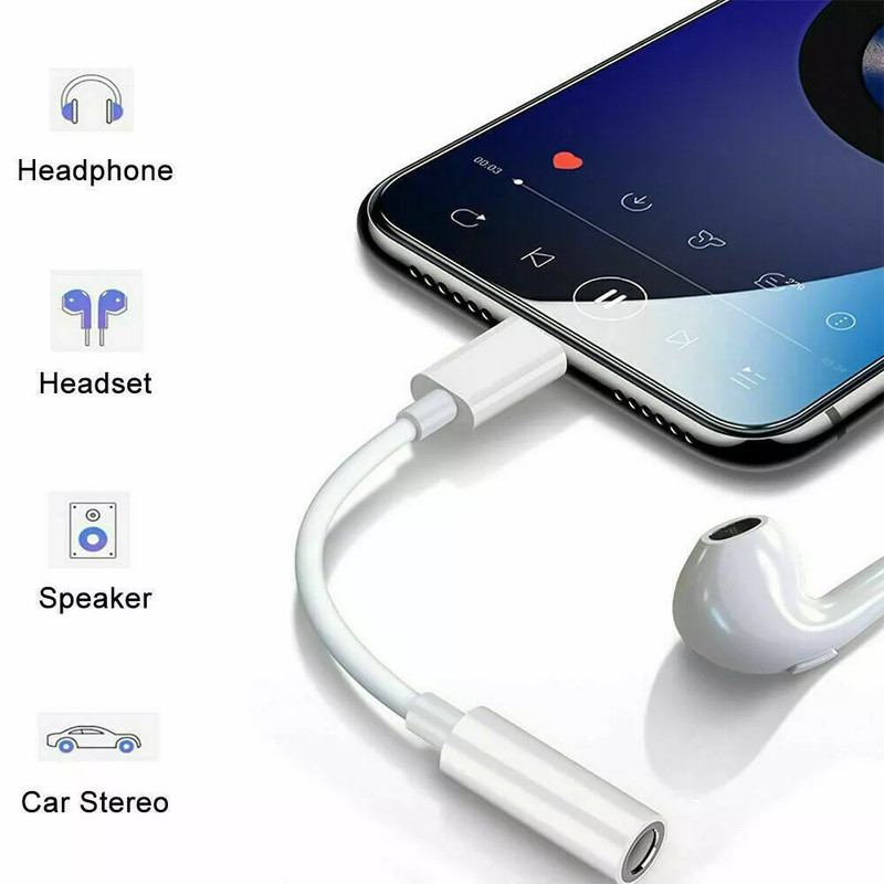 2 in 1 Charger Headphone USB Type C to 3.5mm Aux Audio Cable Cord Adapter lot