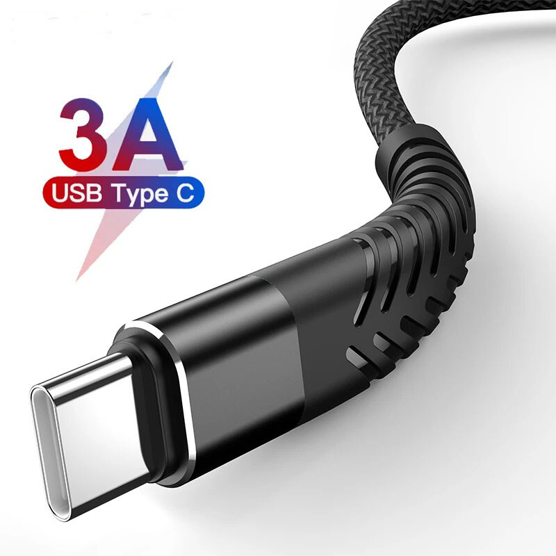 Braided USB Type-C USB-C to USB-A Fast Charge Cable Cord Charger Charging Sync