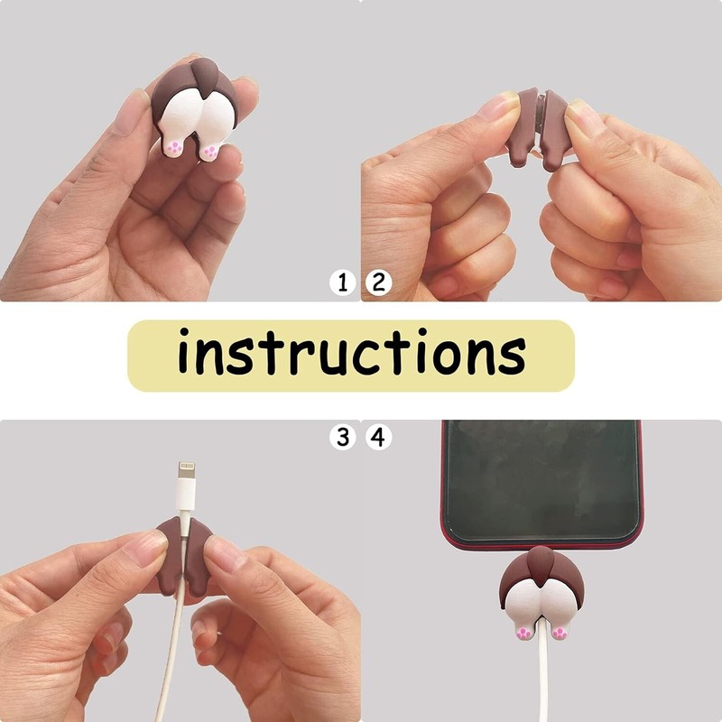 15 Pack USB Charger Protector for Cable, Animals Fruit Bite Charging Protecto... gallery