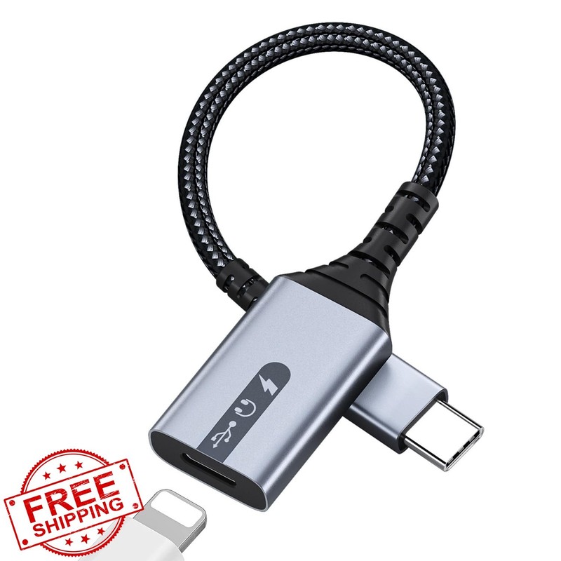 MMOBIEL USB-C to 8 Pin Adapter Audio Charging Data