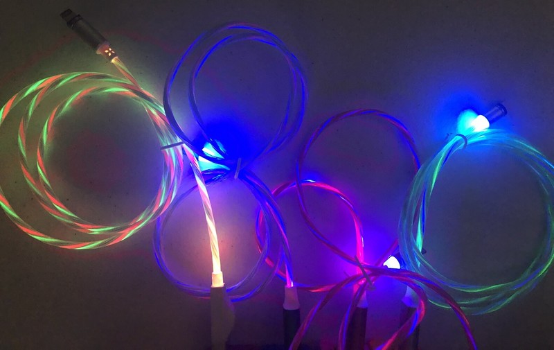MAGNETIC CANDY FLOW LIGHT-UP led USB charger MAGNET cable for iPhone X 8 7 6 5s