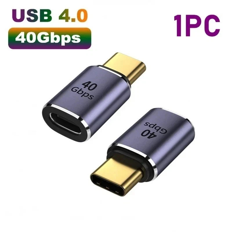 90 Right Angle USB C to USB C Adapter Type C Fast Charging Converter 40Gbps 100W