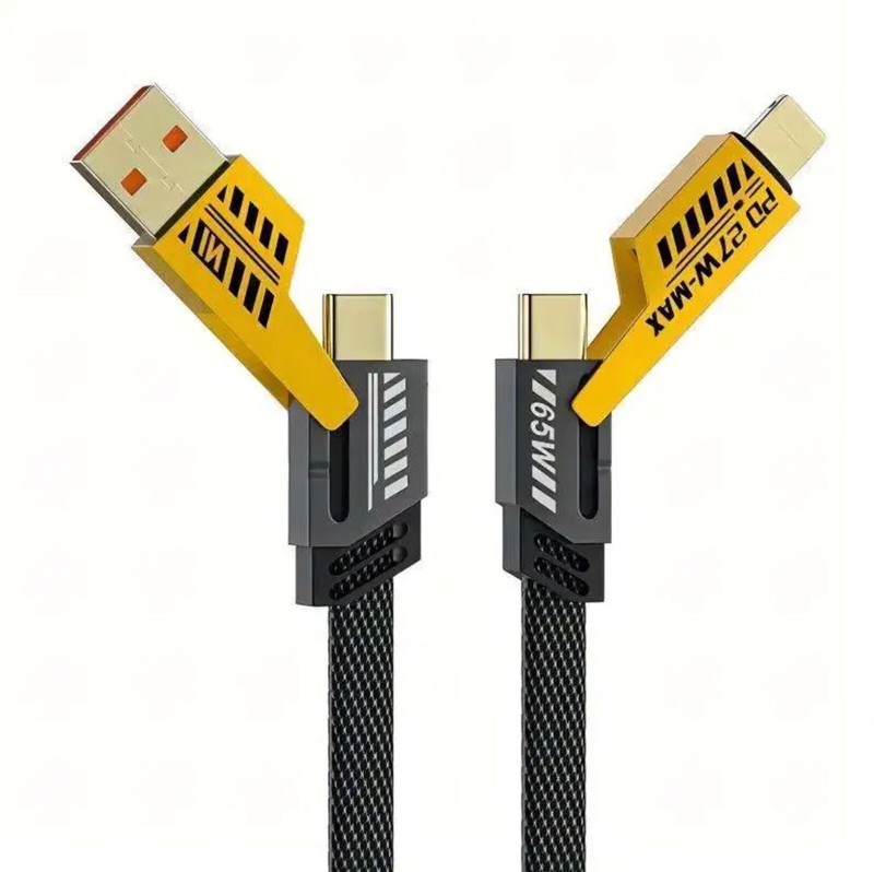 4in1 High Quality PD Fast Charging Data Cable For Android iPhone USB A, USB C