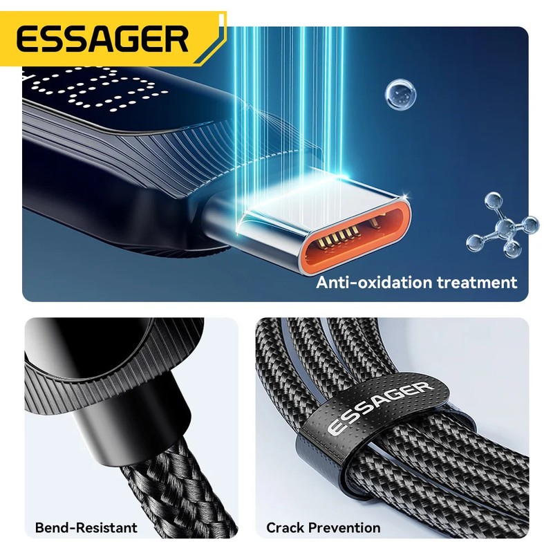 100W USB-C to USB-C PD Fast Charging Cable 5A 3M for MacBook Samsung gallery