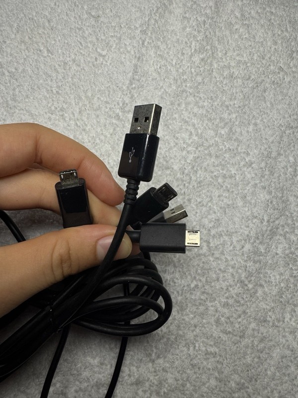 Lot Of 3 Micro USB Cables Different Length, Black gallery