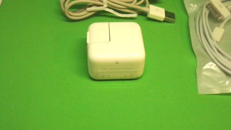 Apple 10 Watt USB Adaptor Model A1357 5.1V 2.1A Flip Plug w/3' Multi-Cable LOT gallery