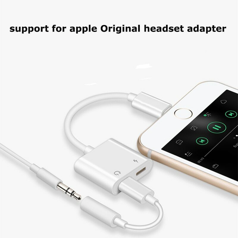 2 en 1 double adaptateur Jack Aux câble séparateur blanc pour iphone 8 7 Plus gallery