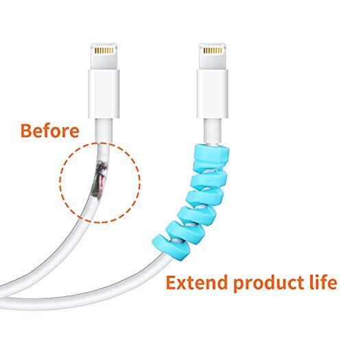 120 Pack Charging Cable Protector Spiral Tube Wire Protectors Cord Sleeve gallery