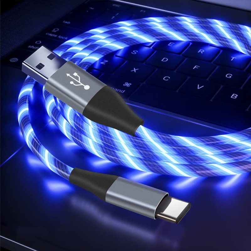 USB Type C Cable, LED Light up USB A to Type C Charger Cord Compatible with S... gallery