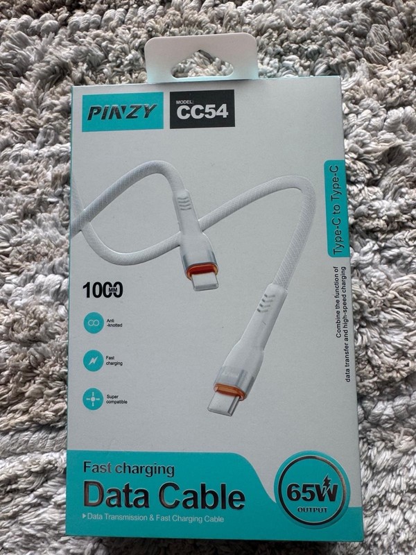 USB Fast Charging Dual Type C Charger Cable 3ft 4in1 27w/65w for iPhone/Samsung