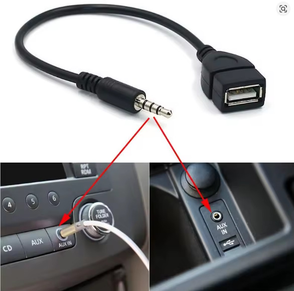 2PCS 3.5mm AUX Male to USB 2.0 Female Audio Adapter Cable Converter gallery