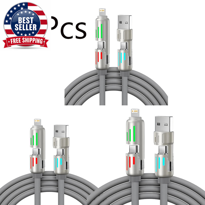 1/2/3Pcs 4-IN-1 240W USB Type C to USB C Cable PD Fast Charger Wire for Iphone 1 gallery