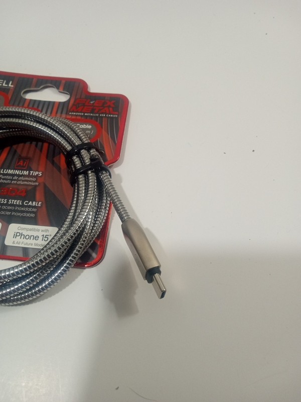 XCell Metal 6ft Stainless SteelFast Charging Cable PD USB Type C New gallery