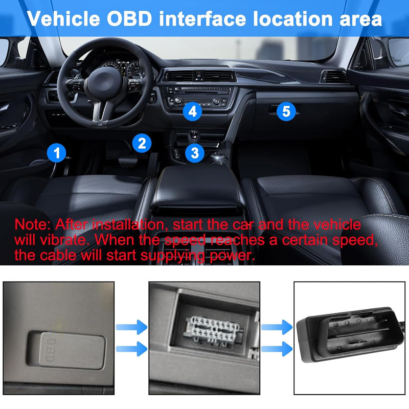 XMSJSIY OBD Power Cable for Dash Camera Type C OBD2 Power Cable Adapter Hardwire gallery
