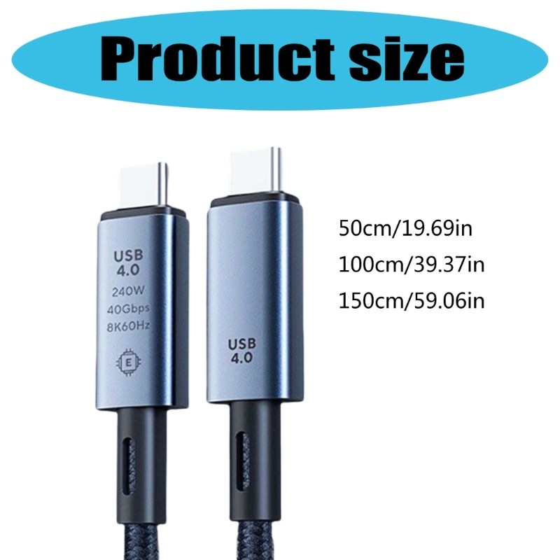 USB4 Type C Cable for 8K Video Transmission and 240W Quick Charging USB Cord gallery