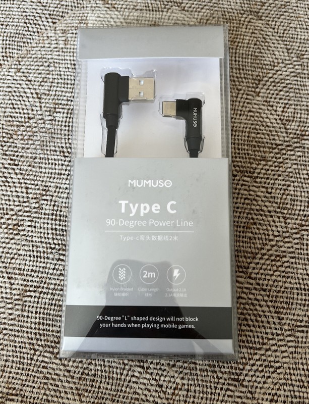 Mumuso Type C 90 degree power Line