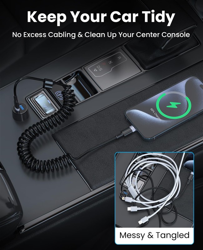 2 Pack Coiled USB C To C Cable 3FT Fast Charging Type C Power Cord Wire Lead gallery