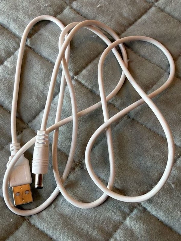 Universal USB to 2.5mm DC Barrel Jack Charging Power Cable – White