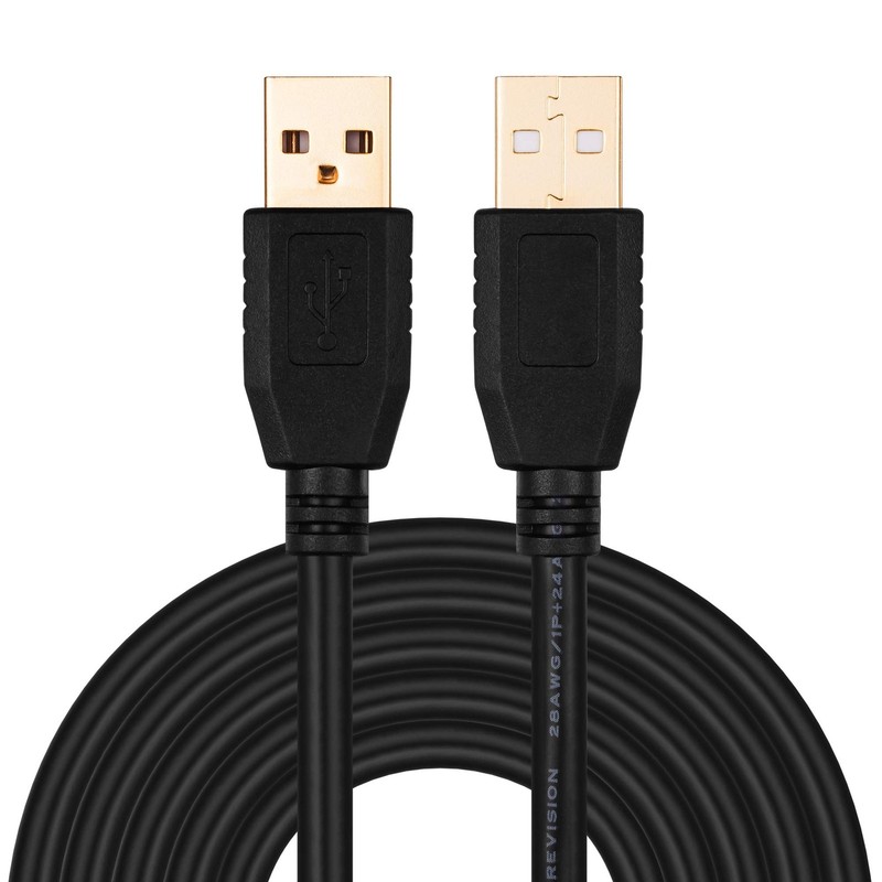 30 FT 10M USB A To A Male Cable Double End GoldPlated Cord For Hard Drive