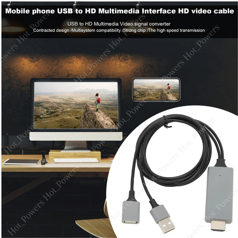 1080P HDMI Mirroring AV Cable for iPhone iPad Android Phone to TV HDTV Adapter
