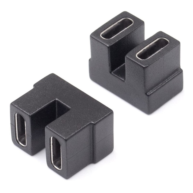 U Shape USB Type C Female to Female Adapter 40Gbps Coupler USB4 Cable Connector