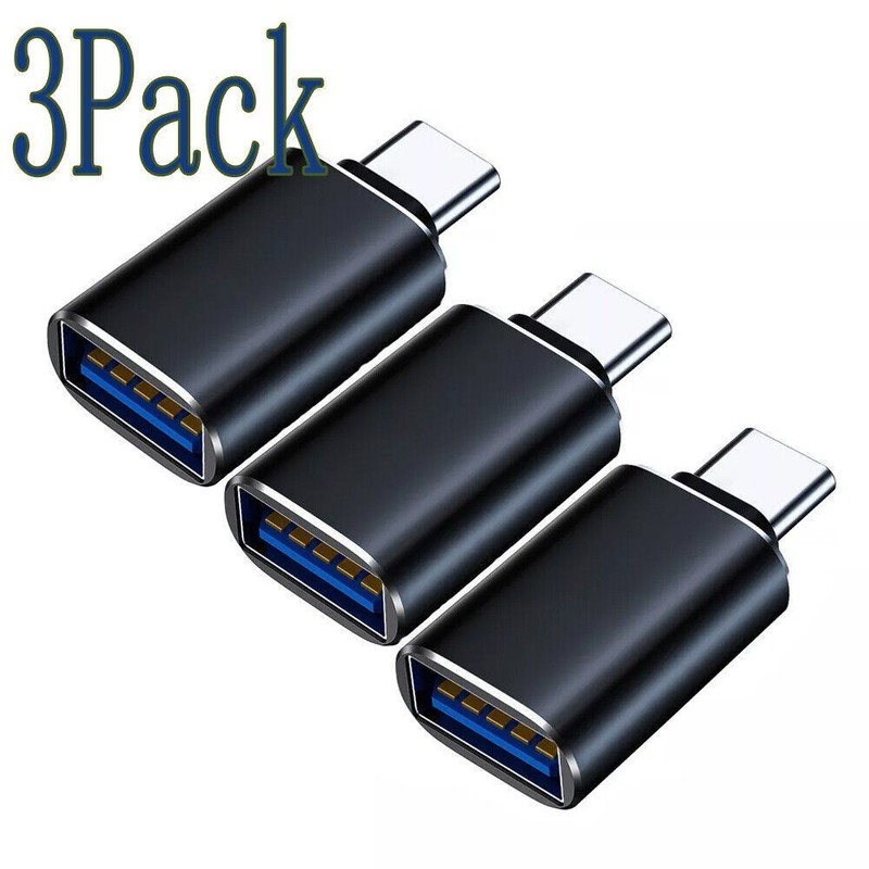 3/6/9 Pack USB-C 3.1 Male to USB A Female Adapter Converter Type C Android Phone